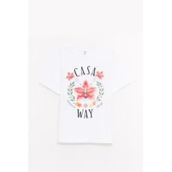 CASABLANCA WHITE ORCHID CLASSIC T SHIRT